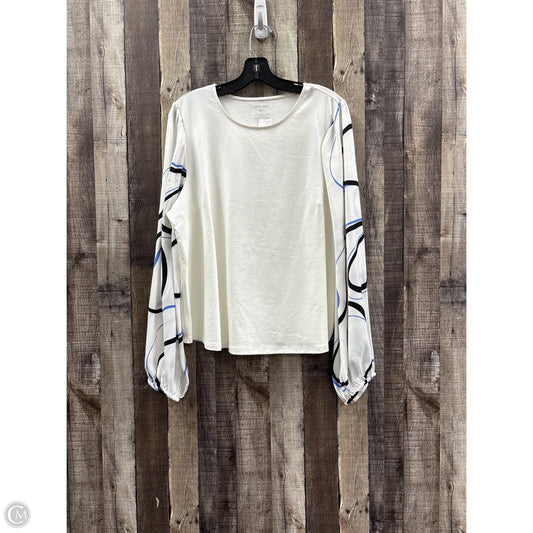Top Long Sleeve By Nine West In White, Size: Xxl