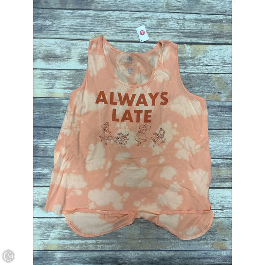 Tank Top By Disney In Orange, Size: 1x