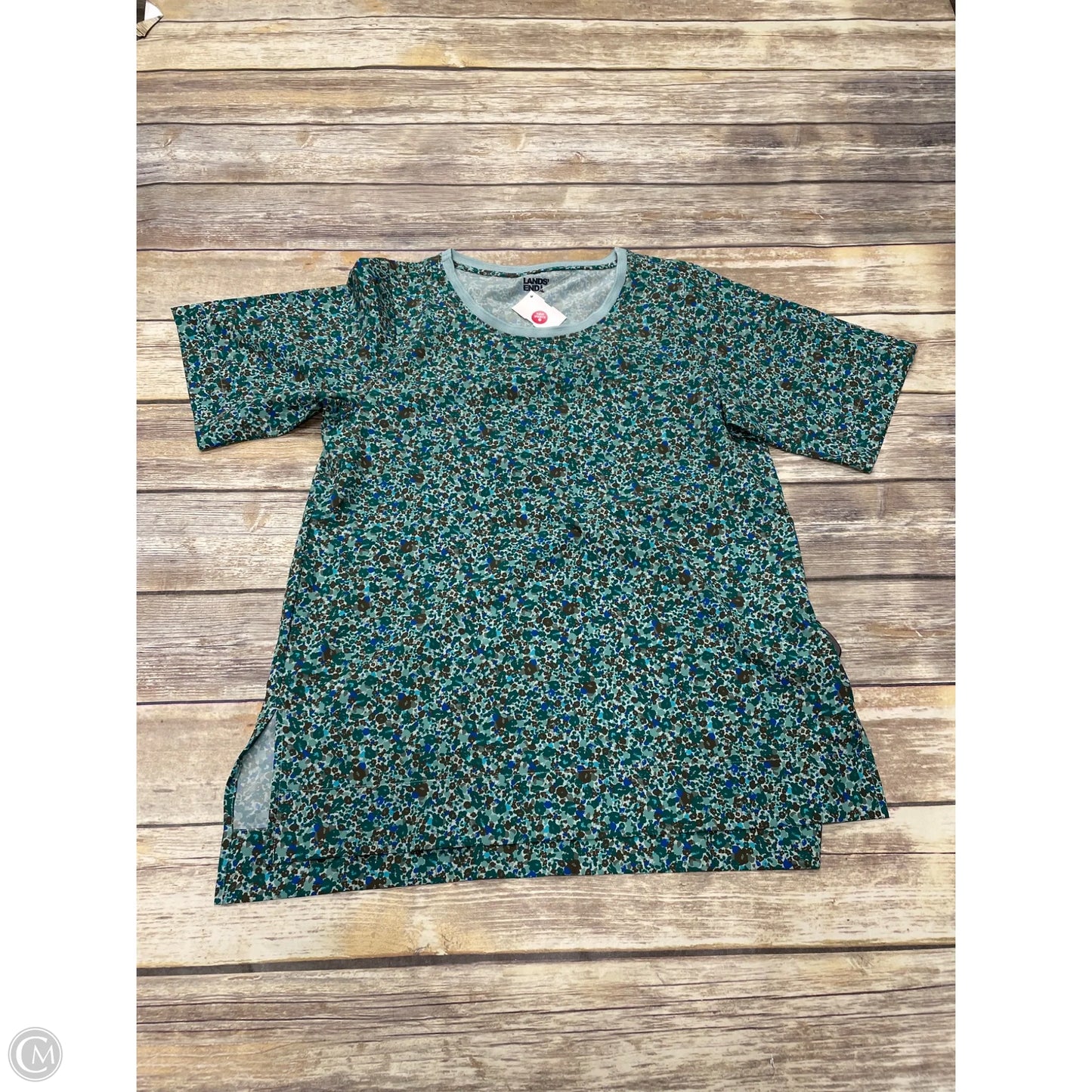 Athletic Top Short Sleeve By Lands End In Green, Size: S