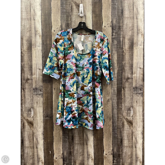 Tunic Short Sleeve By Cme In Floral Print, Size: Xl