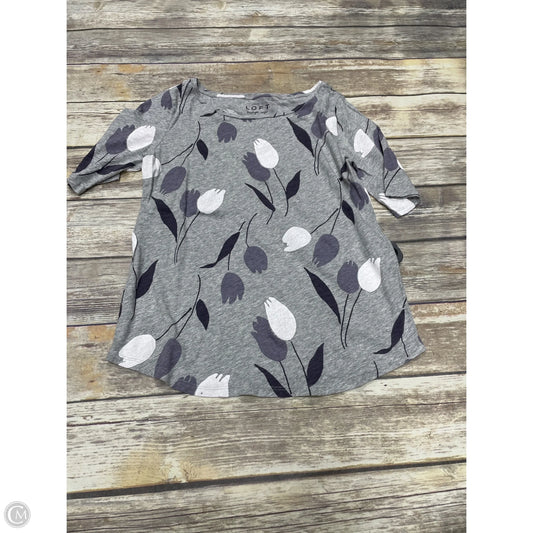 Top Short Sleeve Basic By Loft In Grey, Size: S