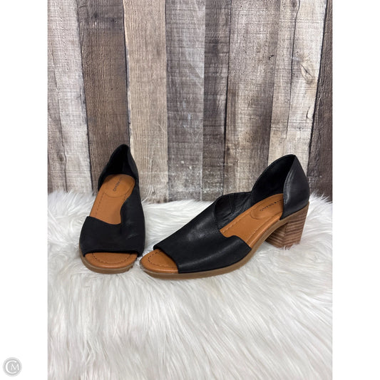 Sandals Heels Block By Lucky Brand In Black, Size: 8.5