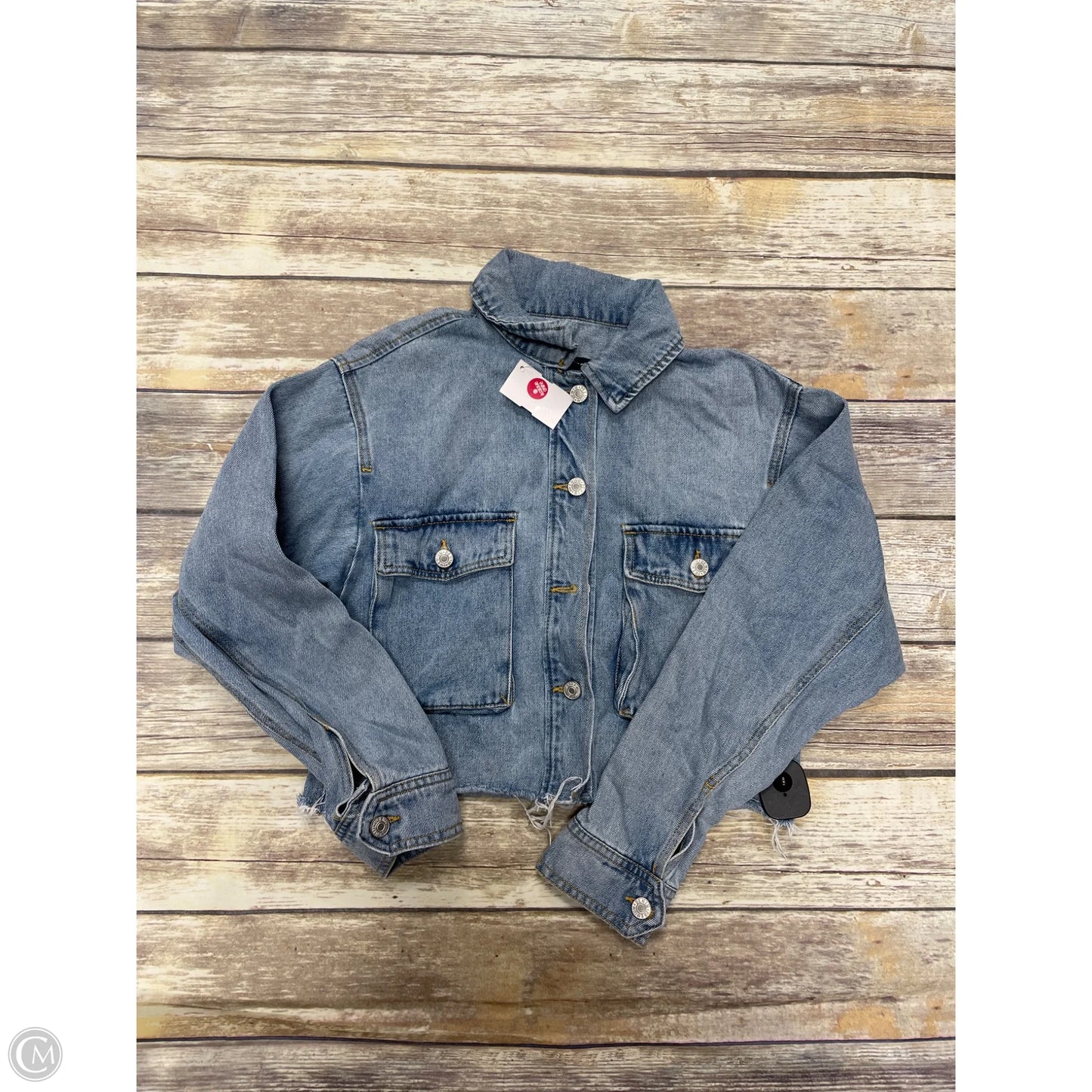 Jacket Denim By Love Tree In Blue Denim, Size: S