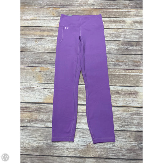 Athletic Leggings By Under Armour In Purple, Size: S