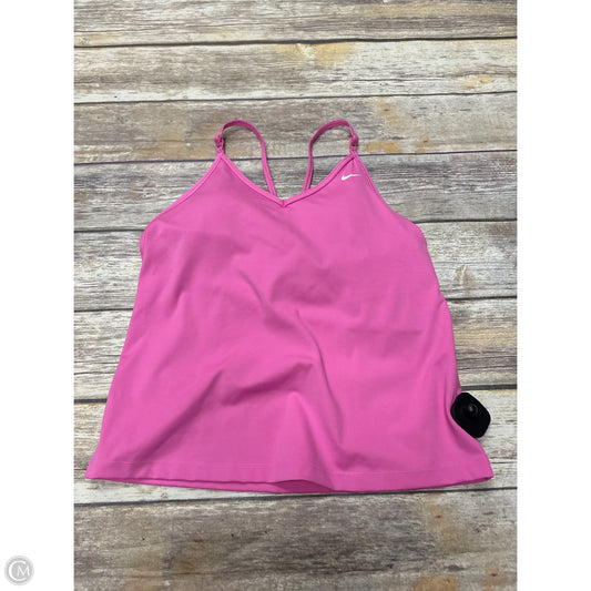 Athletic Tank Top By Nike In Pink, Size: M