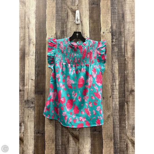 Top Short Sleeve By Cmf In Floral Print, Size: S
