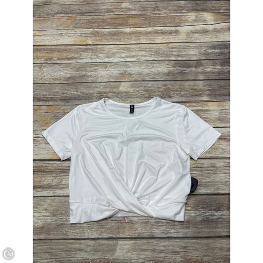 Athletic Top Short Sleeve By Under Armour In White, Size: M