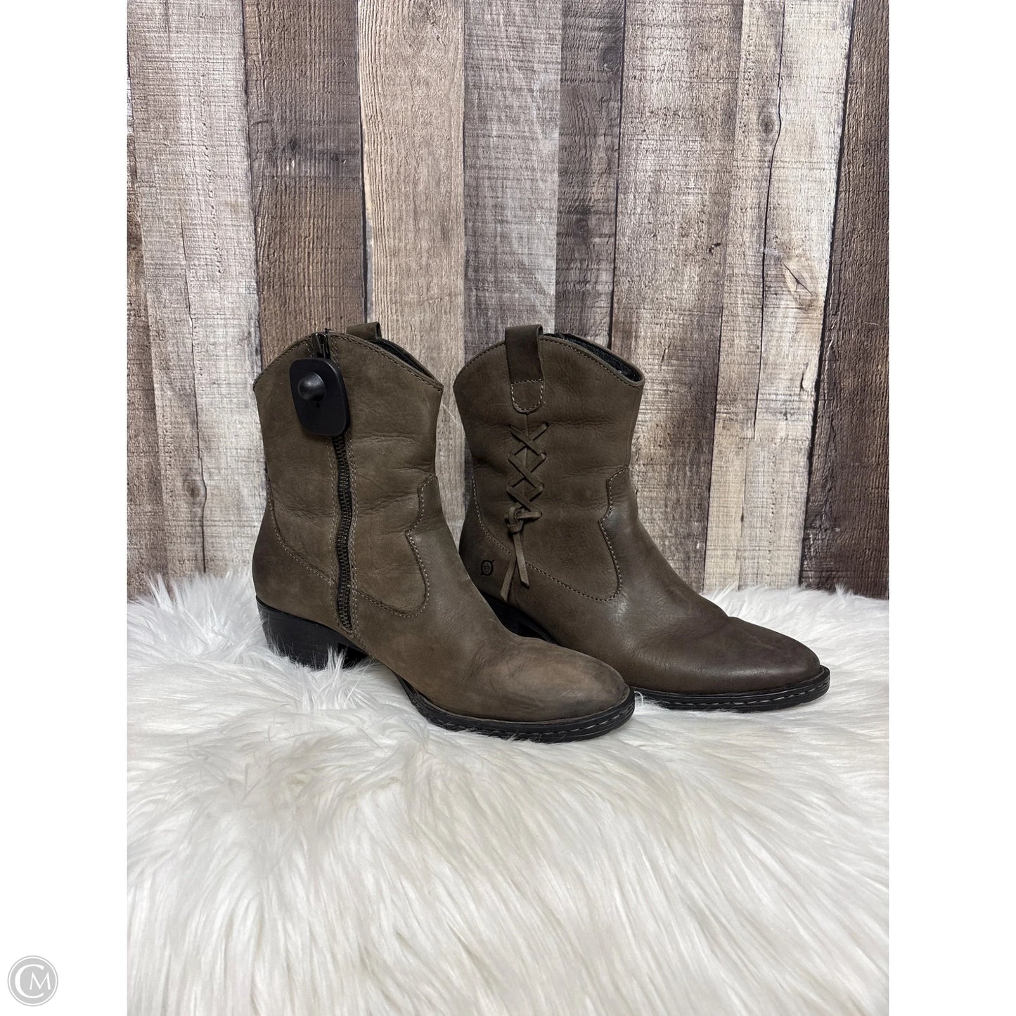 Boots Leather By Born In Brown, Size: 8.5