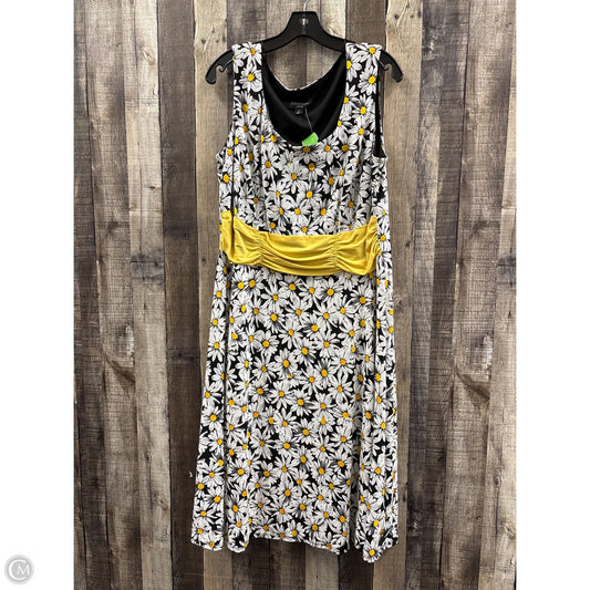 Dress Casual Midi By Perceptions In Floral Print, Size: 1x