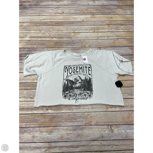 Top Short Sleeve By Altard State In Beige, Size: Xs