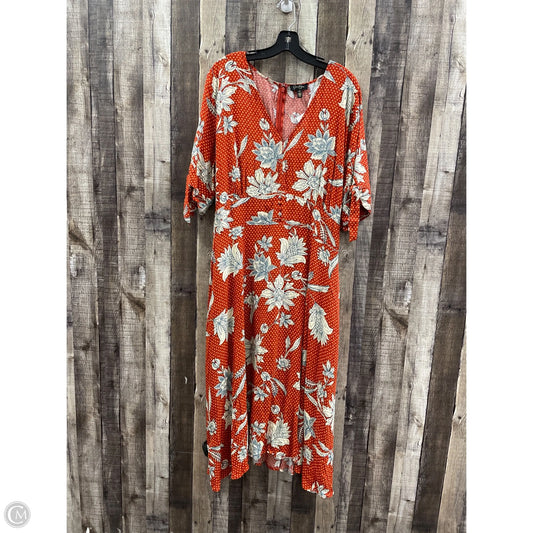 Dress Casual Maxi By Jessica Simpson In Orange, Size: 3x