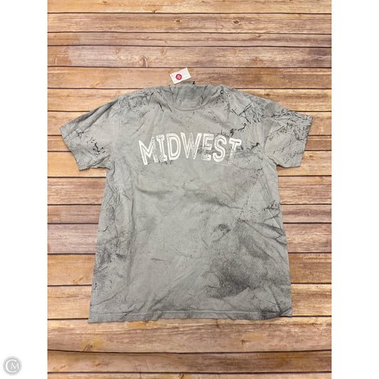 Top Short Sleeve By Comfort Colors In Grey, Size: M