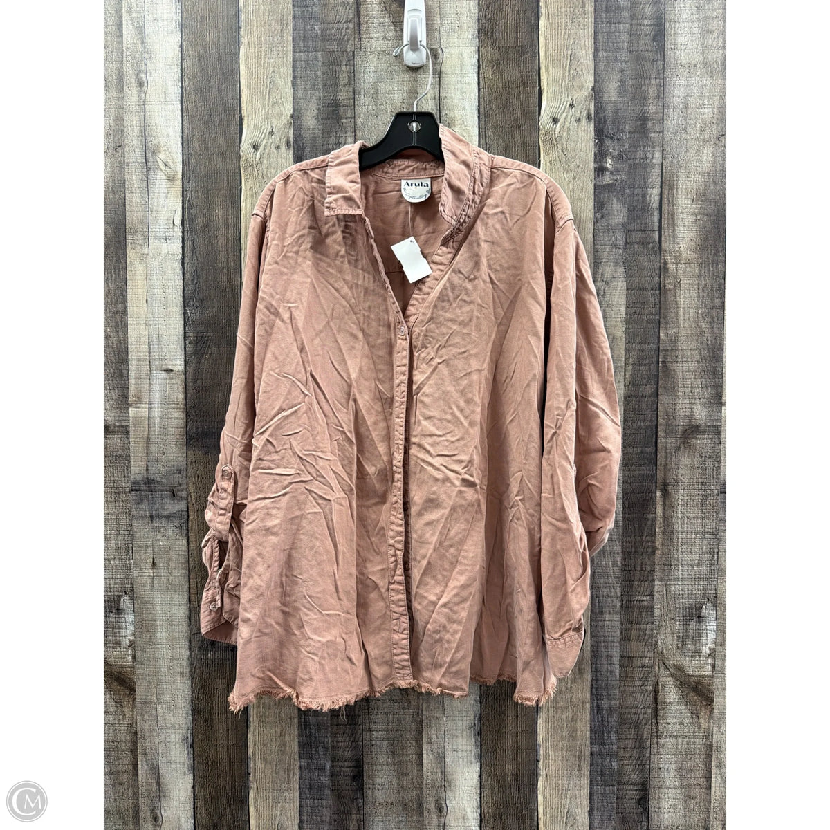 Top Long Sleeve By Arula In Pink, Size: 3x