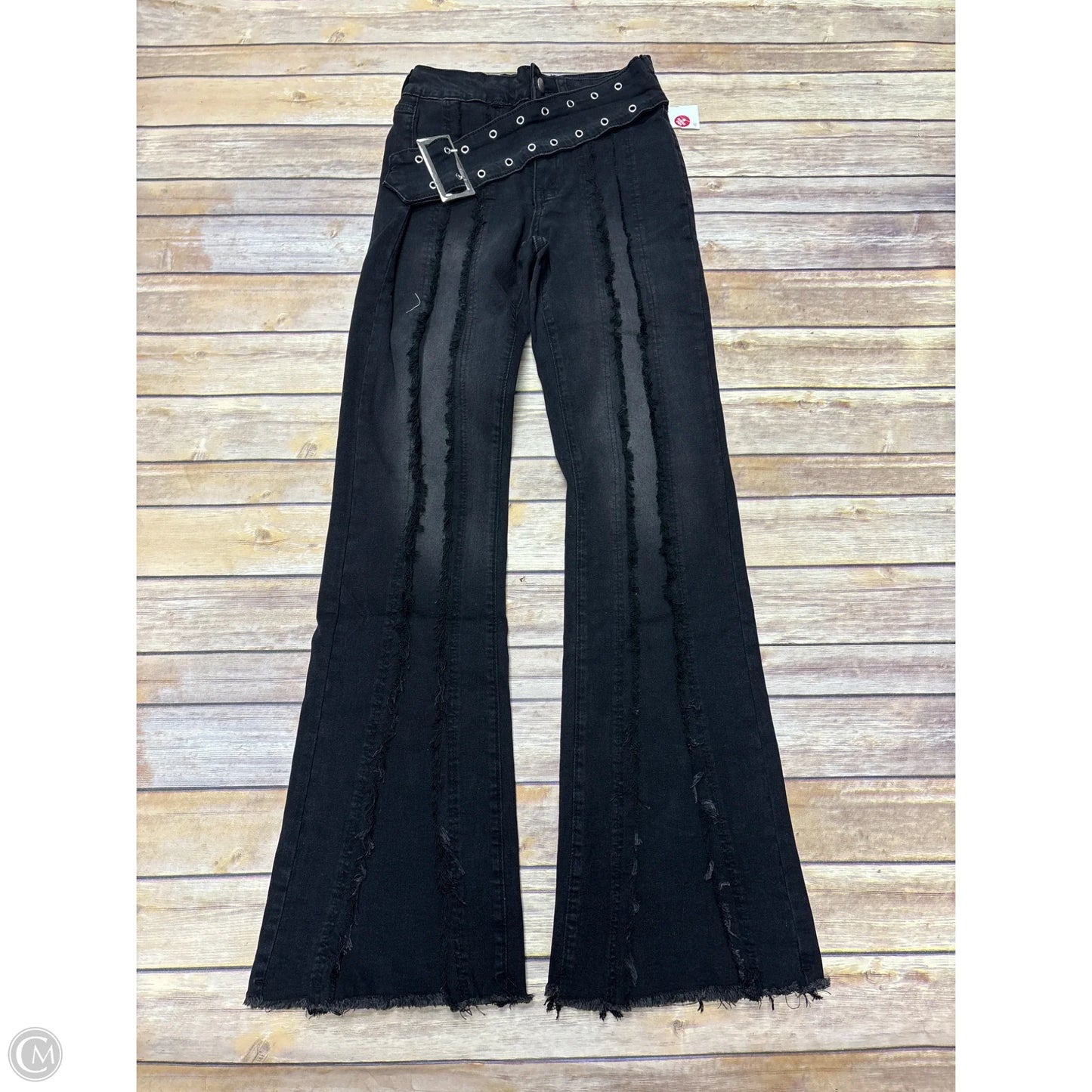 Jeans Flared By Cmf In Black Denim, Size: 2