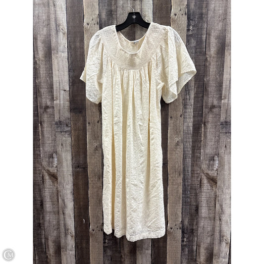 Dress Casual Midi By Old Navy In Cream, Size: L