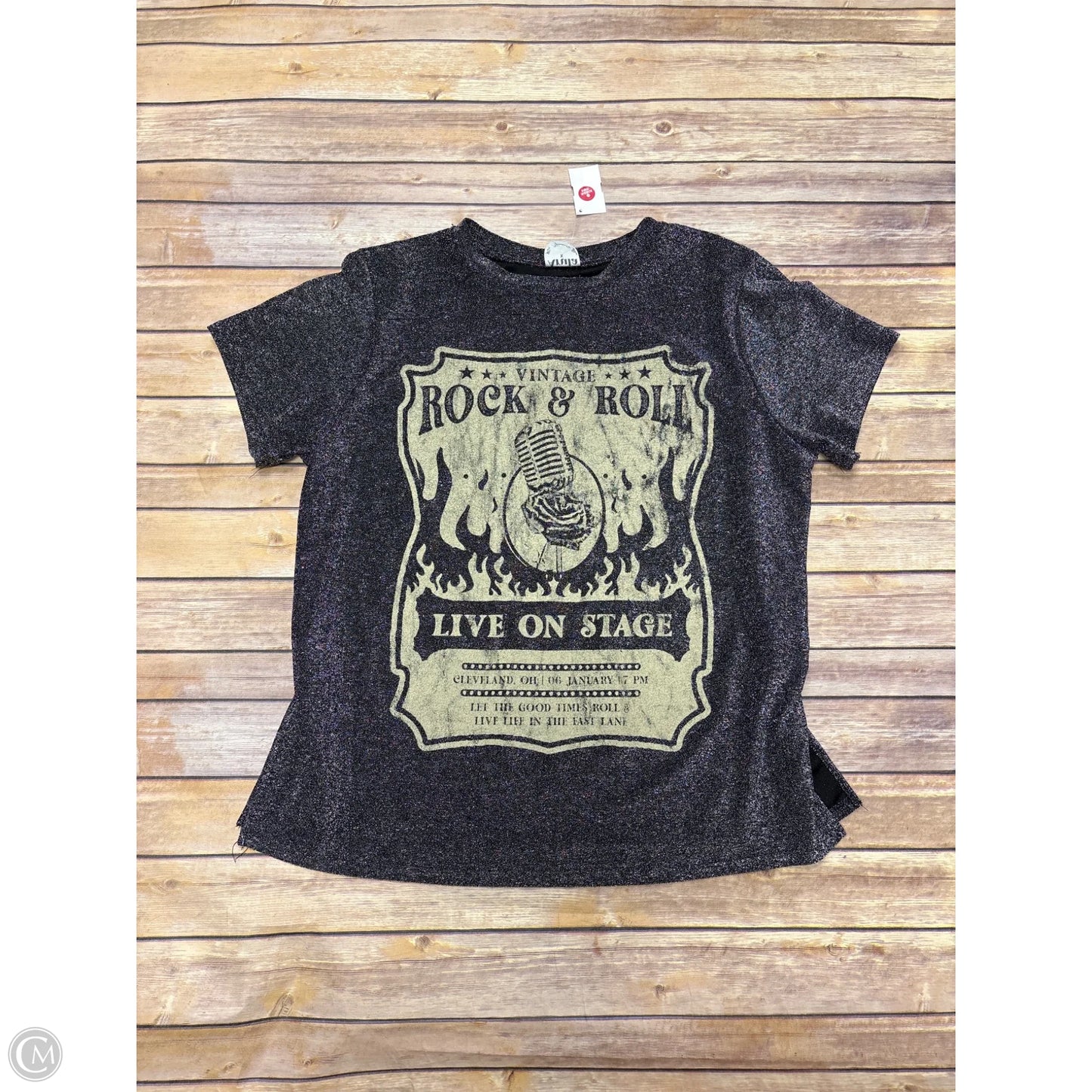 Top Short Sleeve By Arula In Grey, Size: Xl