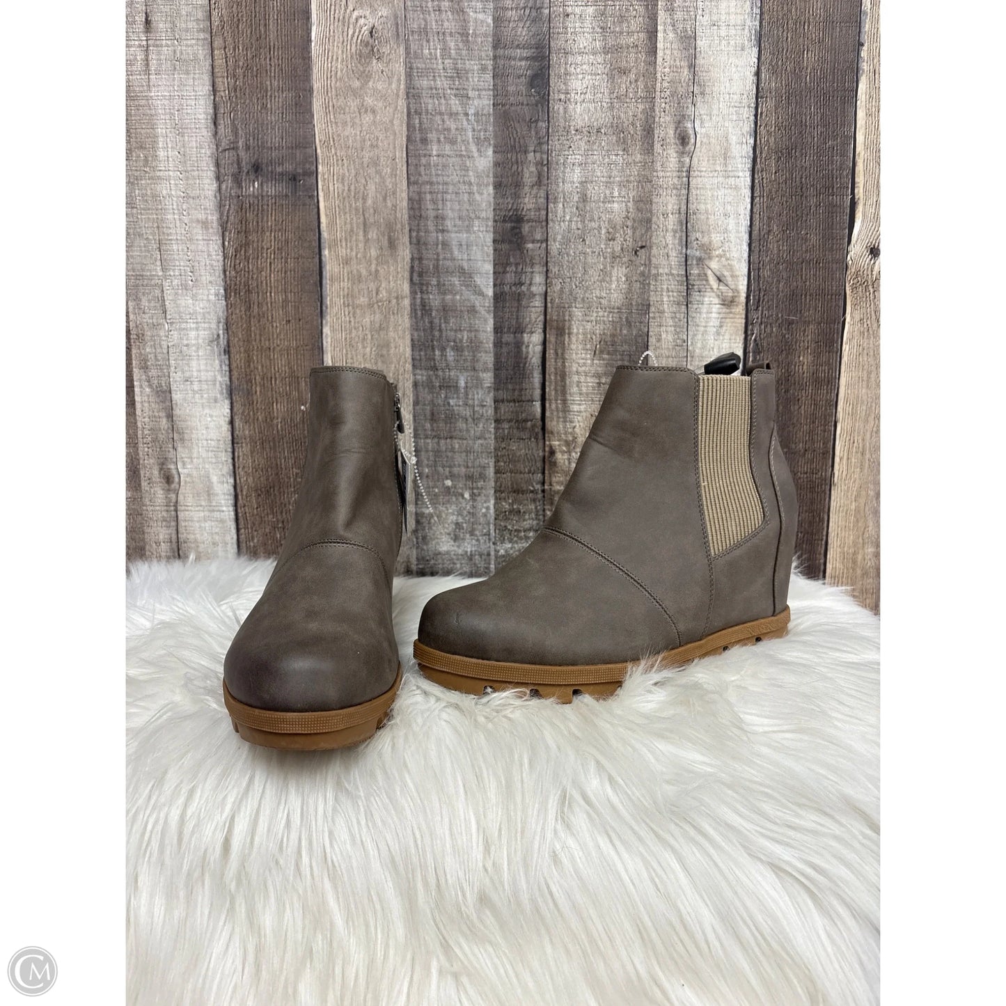 Boots Ankle Flats By Time And Tru In Brown, Size: 11
