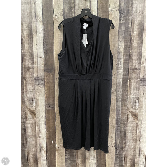 Dress Casual Midi By Chicos In Black, Size: Xl