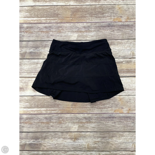 Athletic Skort By Lululemon In Black, Size: 4