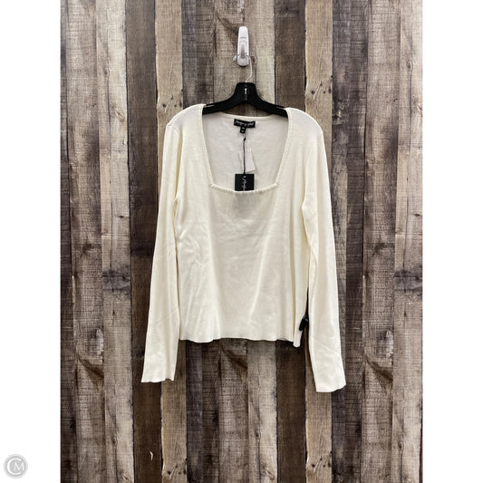 Sweater By Clothes Mentor In White, Size: Xxl