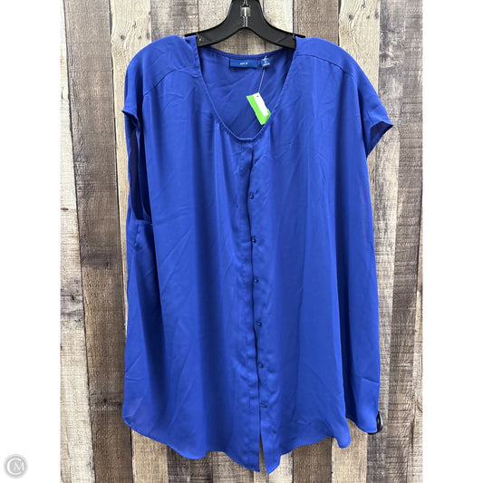 Top Sleeveless By Apt 9 In Blue, Size: 2x