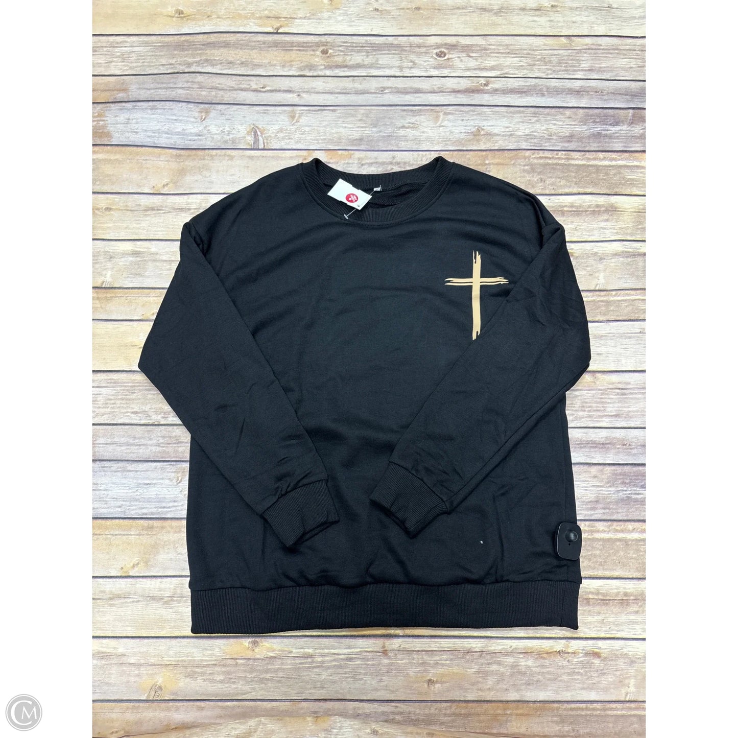 Top Long Sleeve By Clothes Mentor In Black, Size: M