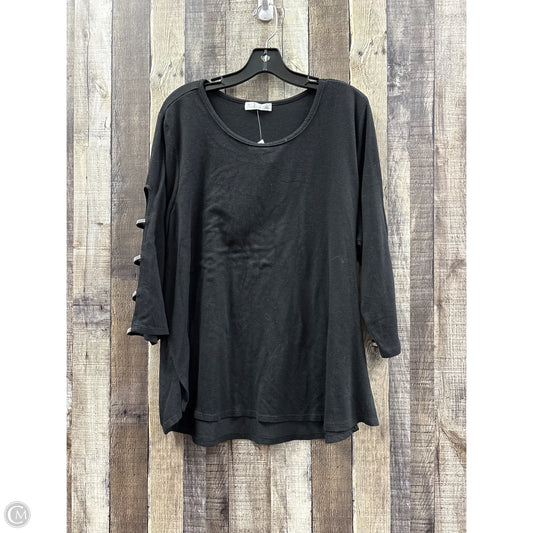 Top 3/4 Sleeve By 89th And Madison In Black, Size: 2x