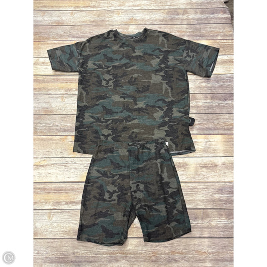 Shorts Set By Fashion Nova In Camouflage Print, Size: M