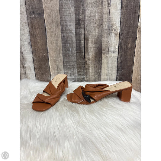 Sandals Heels Block By Cmc In Brown, Size: 8