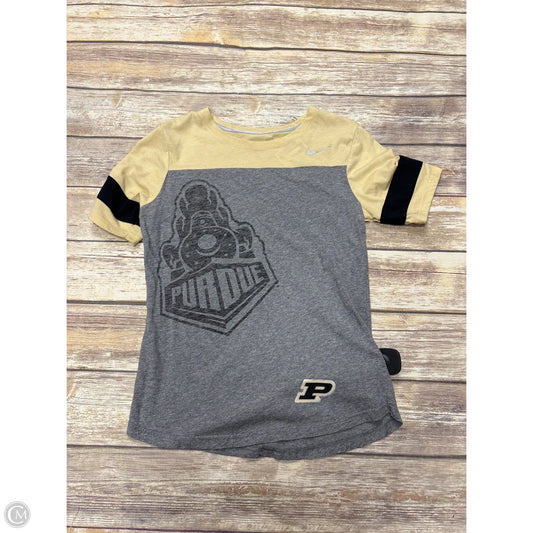 Athletic Top Short Sleeve By Nike In Multi-colored, Size: M