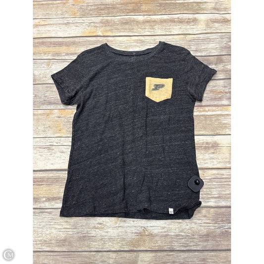 Top Short Sleeve By Cme In Grey, Size: M