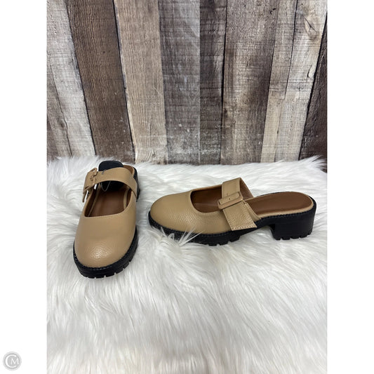 Sandals Heels Block By Cme In Brown, Size: 7