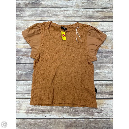 Top Short Sleeve By Dkny In Orange, Size: L