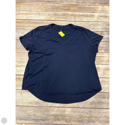 Athletic Top Short Sleeve By Lululemon In Blue, Size: Xl