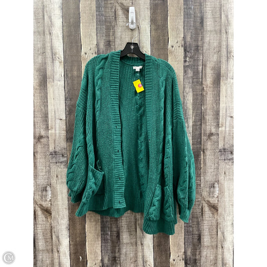 Sweater Cardigan By American Eagle In Green, Size: Xl