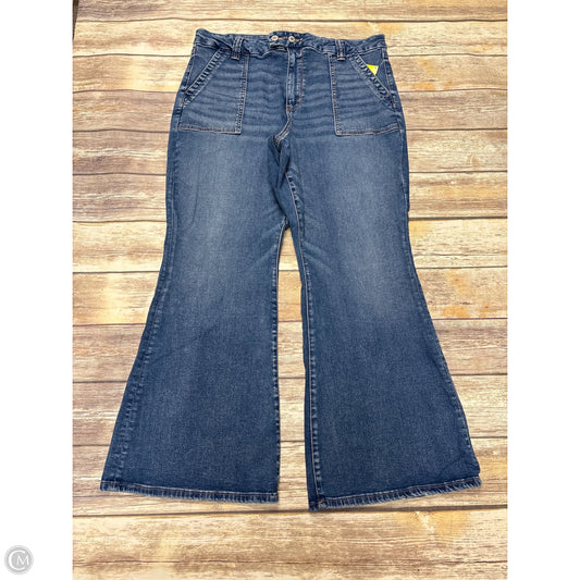 Jeans Flared By American Eagle In Blue Denim, Size: 20