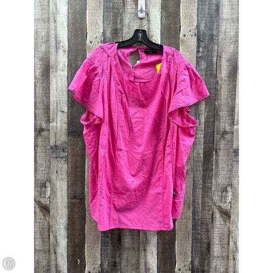 Top Short Sleeve By Lane Bryant In Pink, Size: 4x