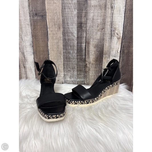 Sandals Heels Platform By Vince Camuto In Black, Size: 7.5