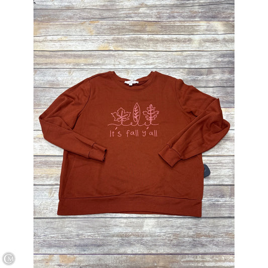 Sweater By Loft In Orange, Size: L