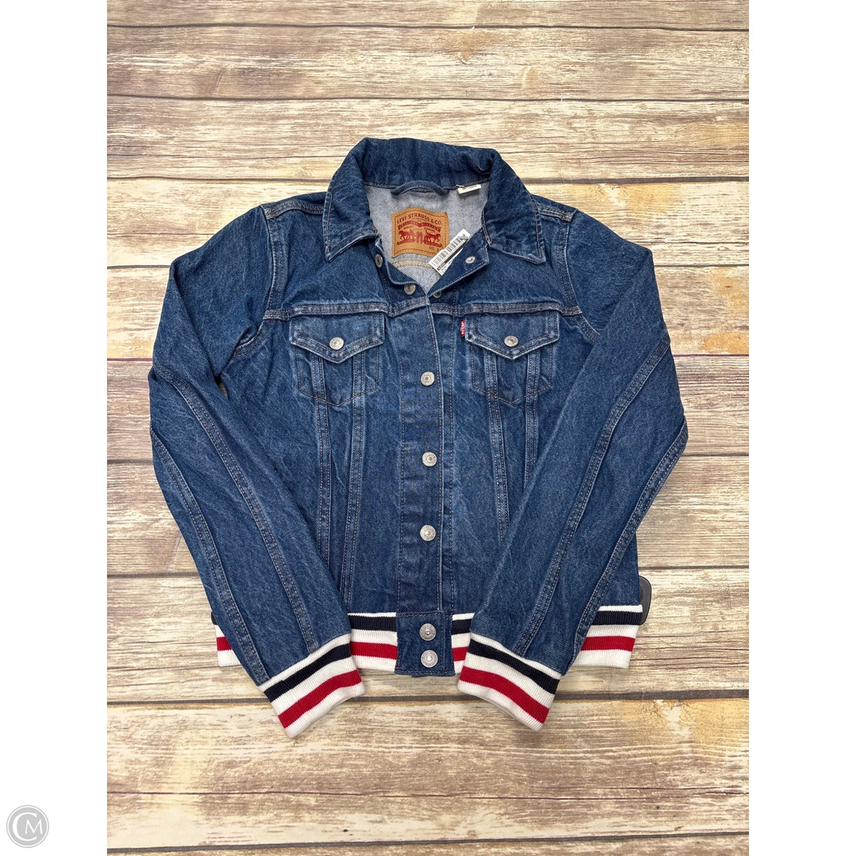 Jacket Denim By Levis In Blue Denim, Size: Xs