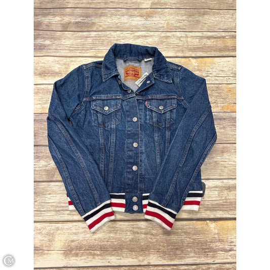Jacket Denim By Levis In Blue Denim, Size: Xs