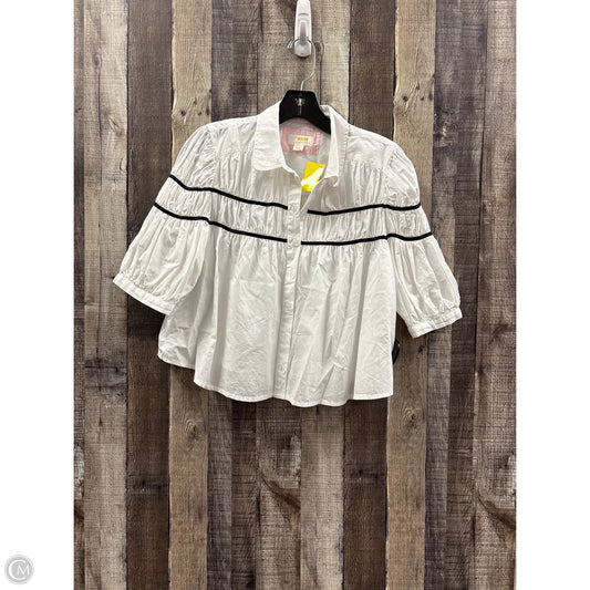 Top Short Sleeve By Maeve In White, Size: S