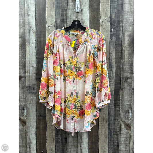 Top 3/4 Sleeve By Cme In Multi-colored, Size: Xxl