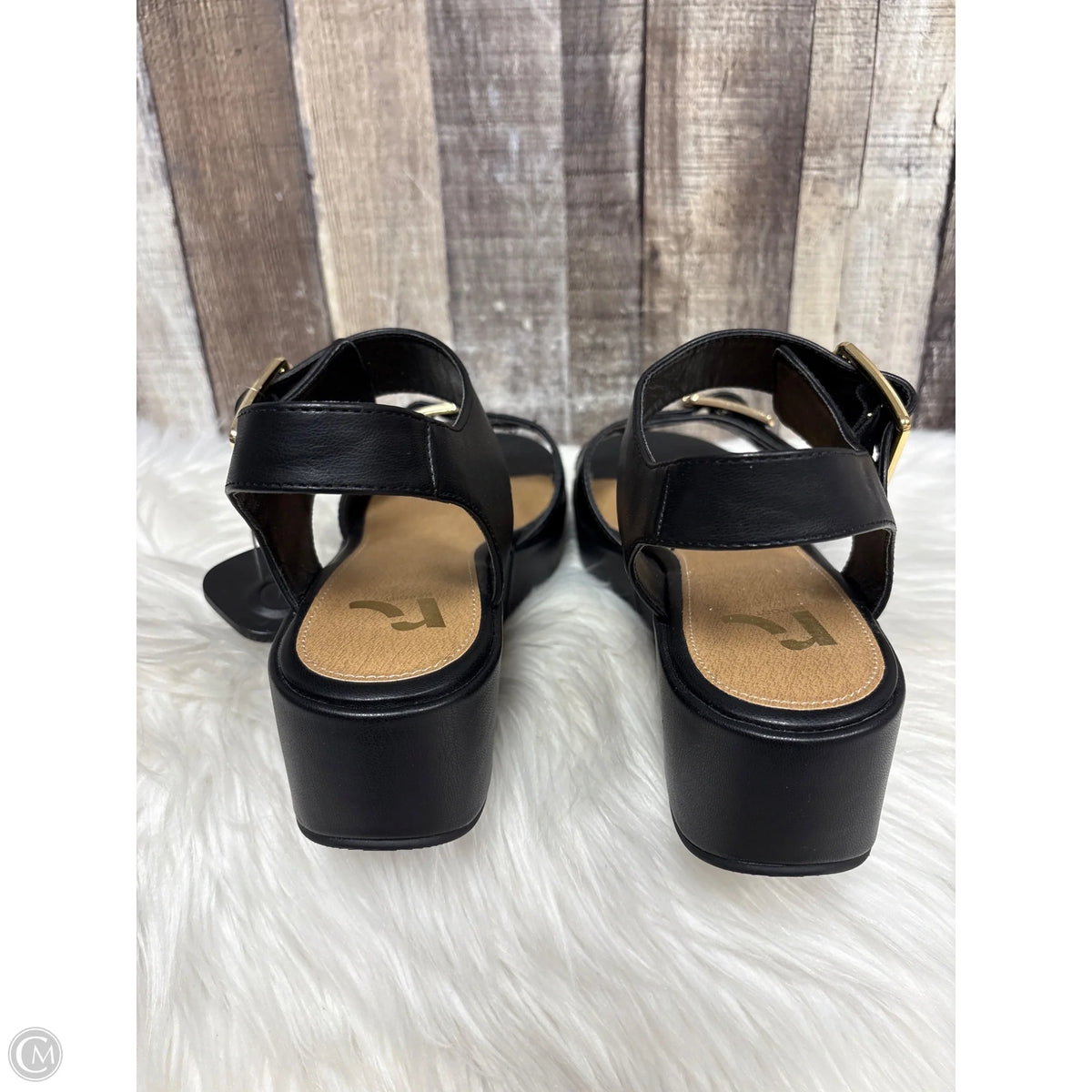 Sandals Heels Platform By Report In Black, Size: 9.5