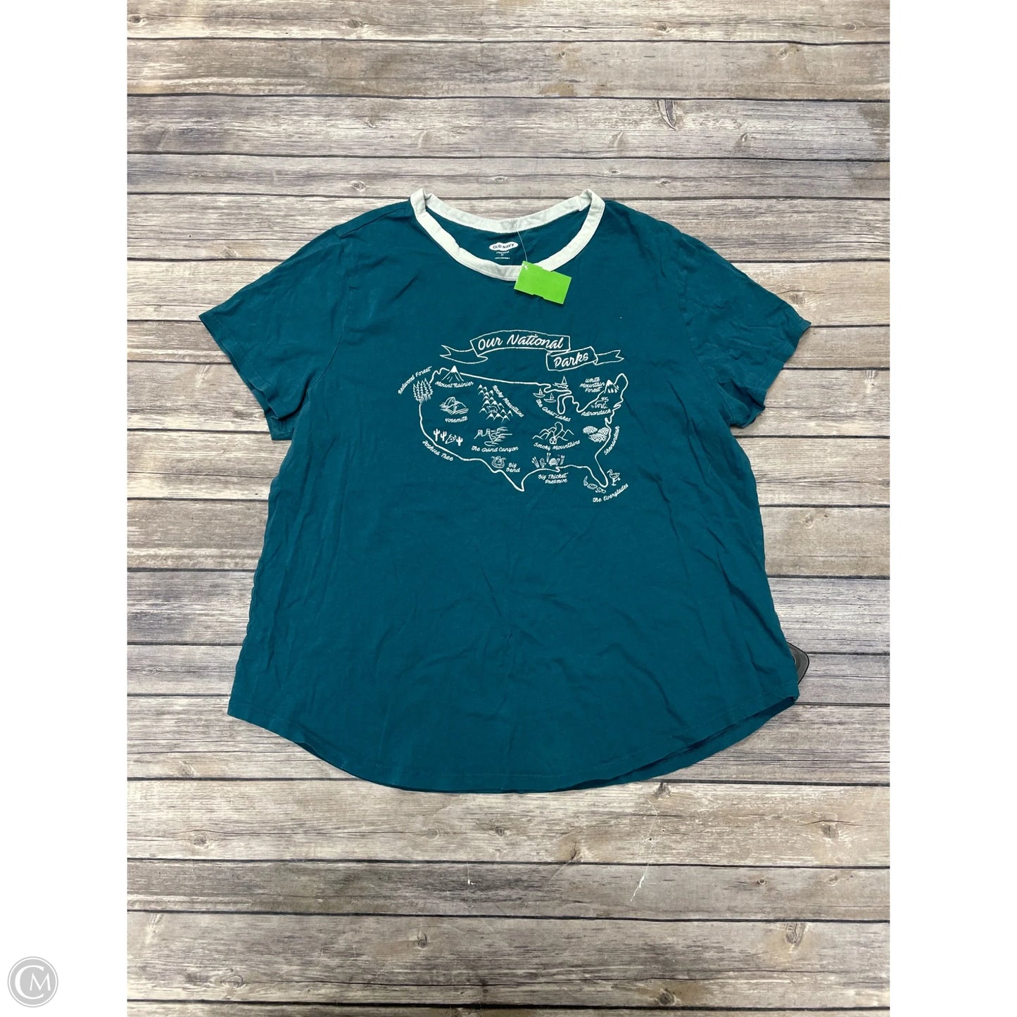 Top Short Sleeve Basic By Old Navy In Blue, Size: Xl