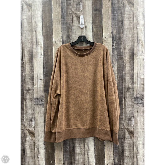 Sweatshirt Crewneck By Cme In Tan, Size: 2x