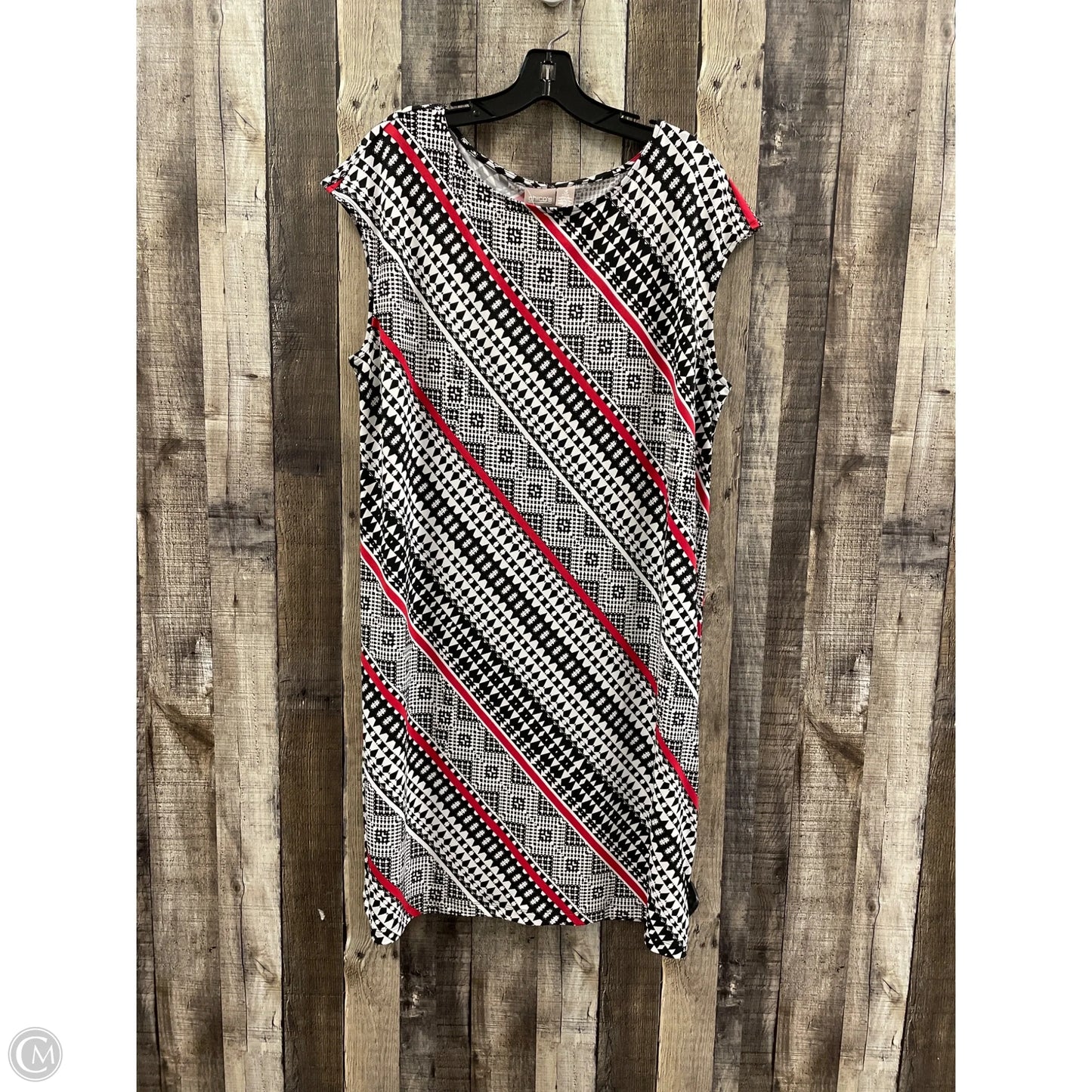 Dress Casual Midi By Chicos In Black, Size: Xl