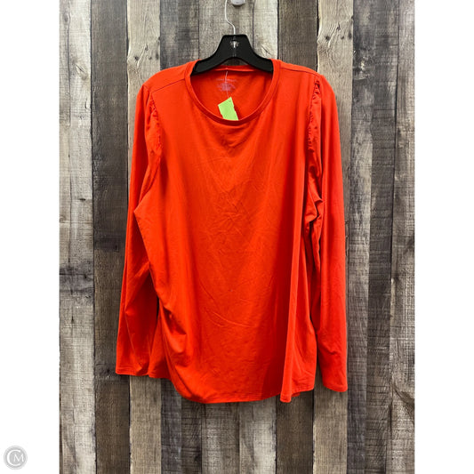 Top Long Sleeve Basic By Lane Bryant In Orange, Size: 1x