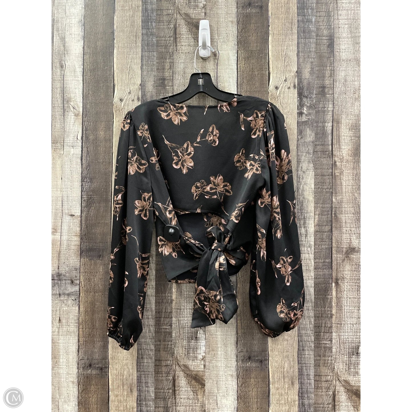 Top Long Sleeve By Lush In Black, Size: S