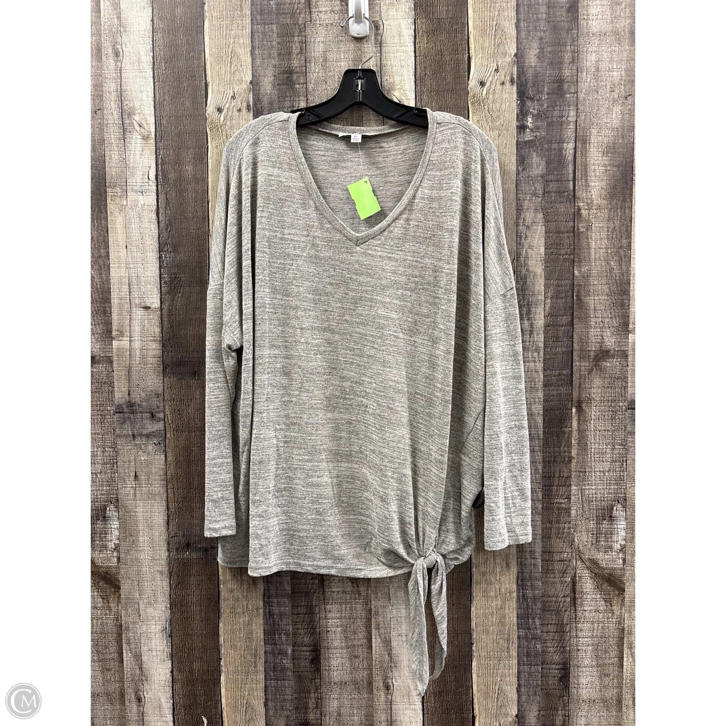 Top Long Sleeve By She + Sky In Grey, Size: Xl